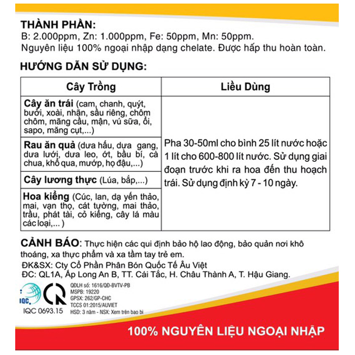CANXI BO SỮA SIÊU LẤY NHỤY 1 lít