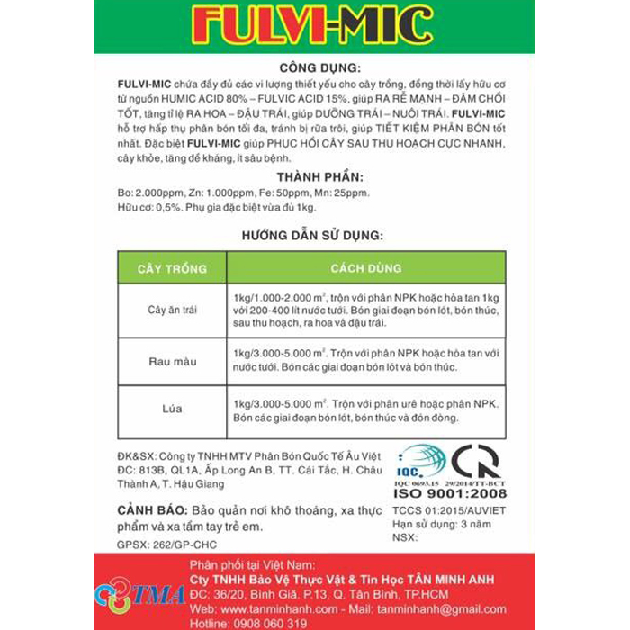 HUMIC-FULVIC 1Kg