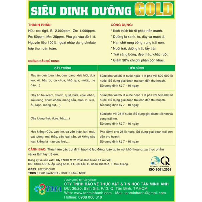 SIÊU DINH DƯỠNG GOLD 22kg