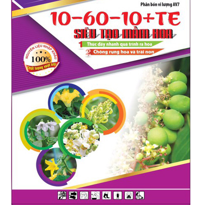 10-60-10+TE SIÊU TẠO MẦM HOA 1kg